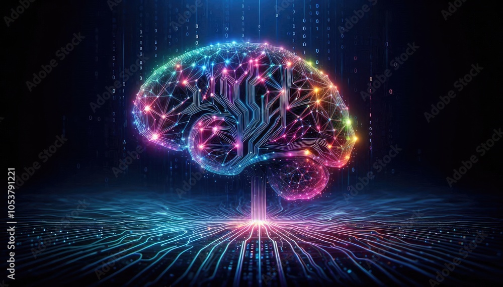 High-Quality Abstract Visuals Representing Machine Learning and Neural Networks - Futuristic Digital Art for AI, Deep Learning, Data Processing, and Advanced Technology Concepts