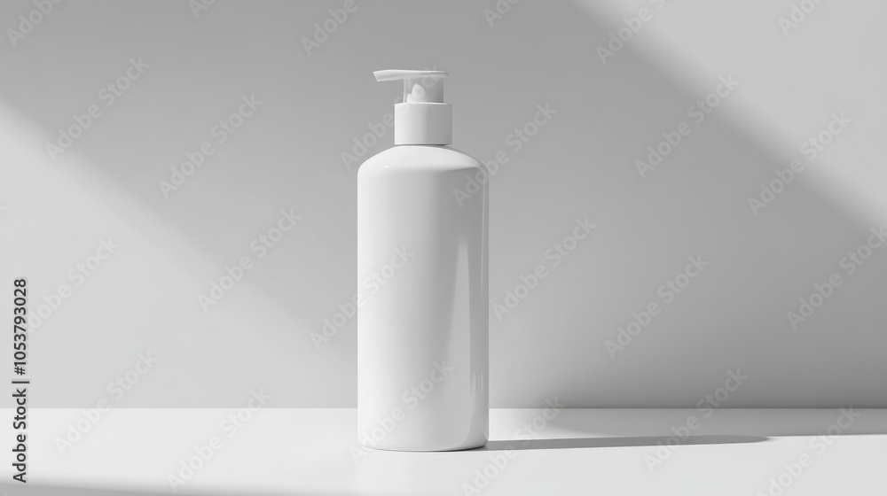 White bottle for beauty spa hygiene products White bottle for beauty spa hygiene products