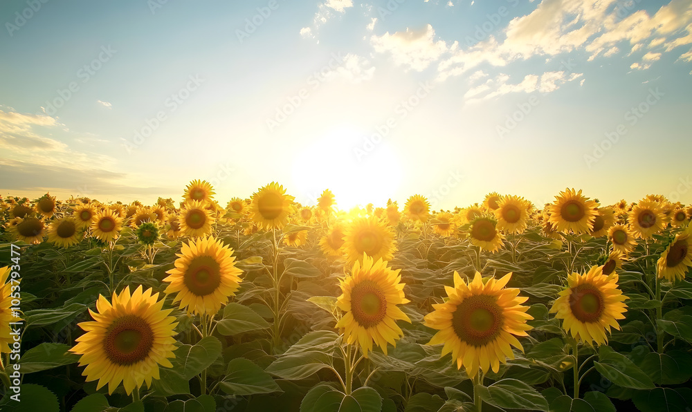 Fototapeta premium Spectacular Nature and Scenic Wonders: Golden Hour Sunsets, Lush Forests, Tranquil Beaches, and Vibrant Fields of Flowers in Stunning Views