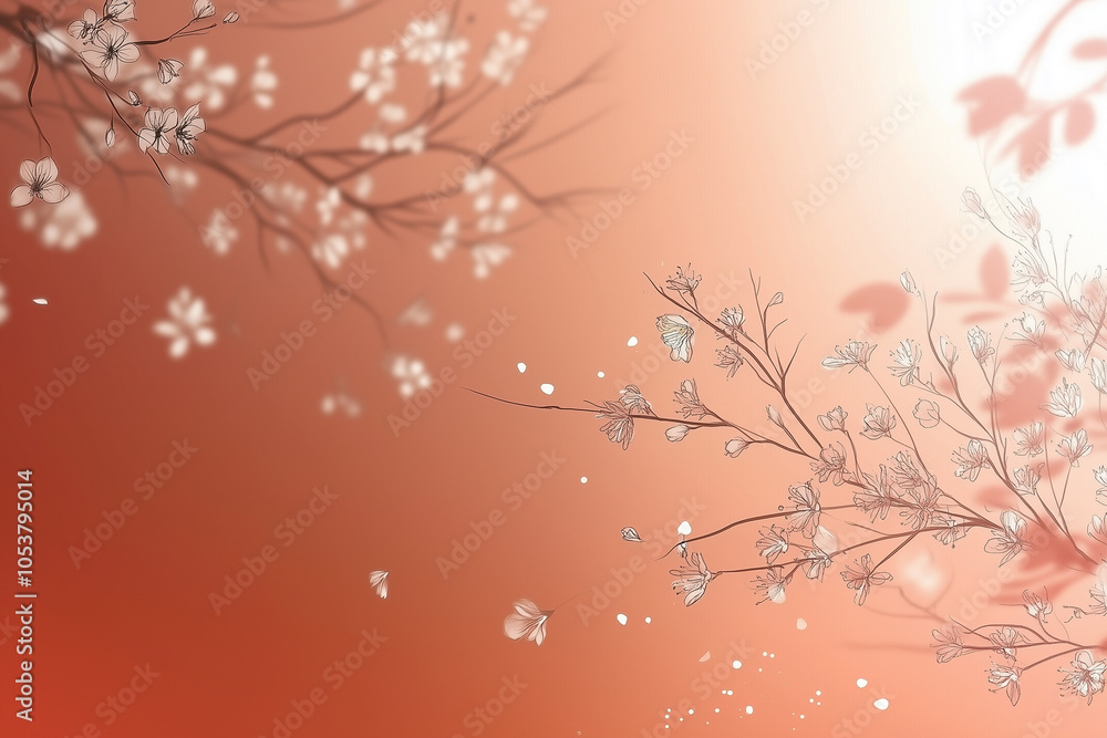 Sakura spring themed background with copy space in the center Sakura spring themed background with copy space in the center