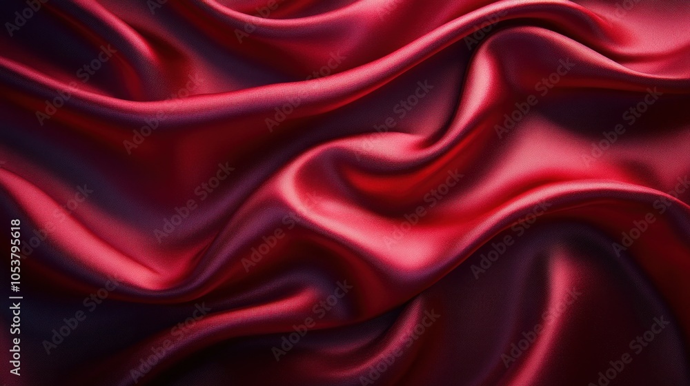 Obraz premium Red Silk Fabric Texture