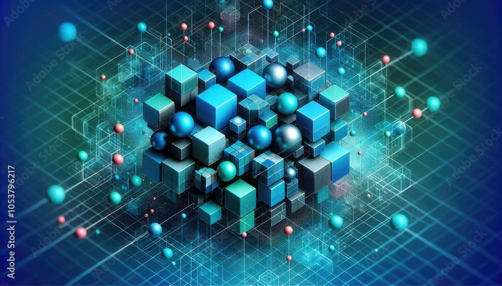 High-Quality Abstract Visuals Representing Machine Learning and Neural Networks - Futuristic Digital Art for AI, Deep Learning, Data Processing, and Advanced Technology Concepts