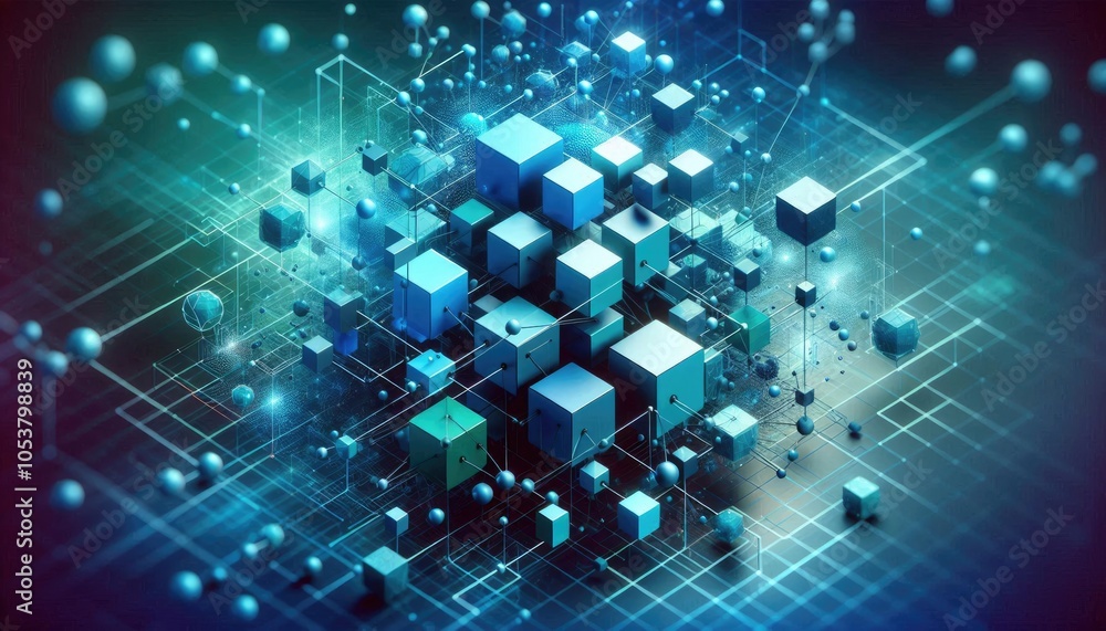 High-Quality Abstract Visuals Representing Machine Learning and Neural Networks - Futuristic Digital Art for AI, Deep Learning, Data Processing, and Advanced Technology Concepts