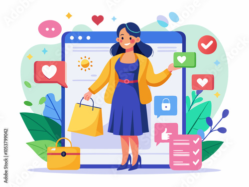 girl with shopping bags
