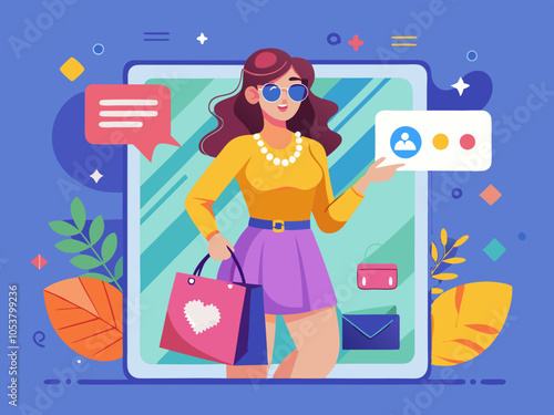 girl with shopping bags