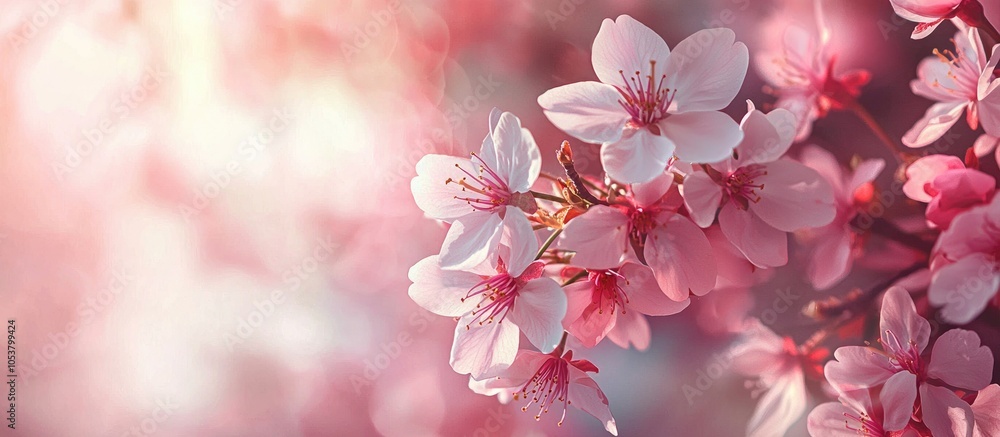 Obraz premium Spring Blossom Springtime Cherry Bloom Bokeh Flower Background Pastel And Soft Floral Tones Soft Blur Of Pink Sakura Flower On Nature Background Spring Tree Flowers Pink And White Flowers