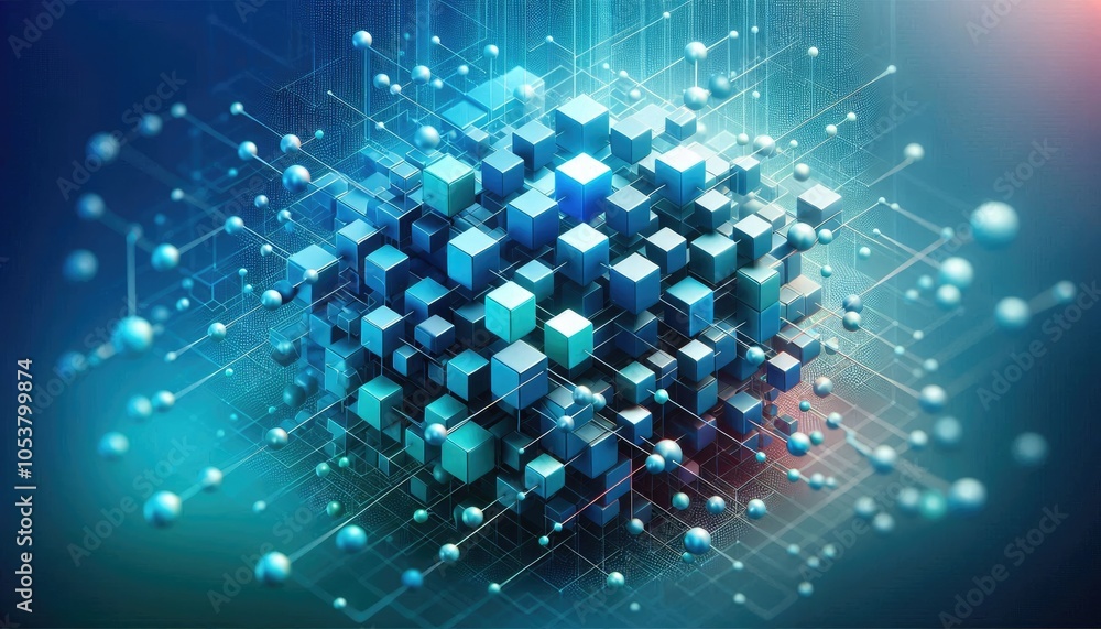 High-Quality Abstract Visuals Representing Machine Learning and Neural Networks - Futuristic Digital Art for AI, Deep Learning, Data Processing, and Advanced Technology Concepts