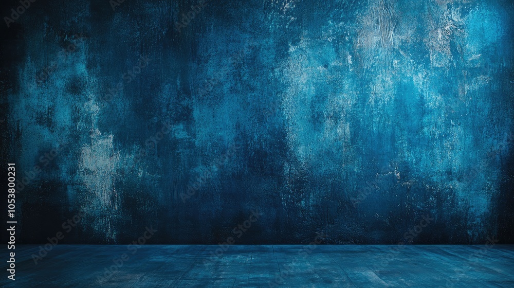 Dark blue textured grunge studio backdrop Dark blue textured grunge studio backdrop