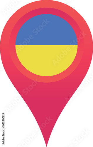 Ukraine flag location pin, flag application, Flag on Location Pin, graphic design, map pointer, vector illustration. Free Download Ukraine flag location pin, flag application, Flag on Location Pin, graphic design, map pointer, vector illustration. - GFXLoad