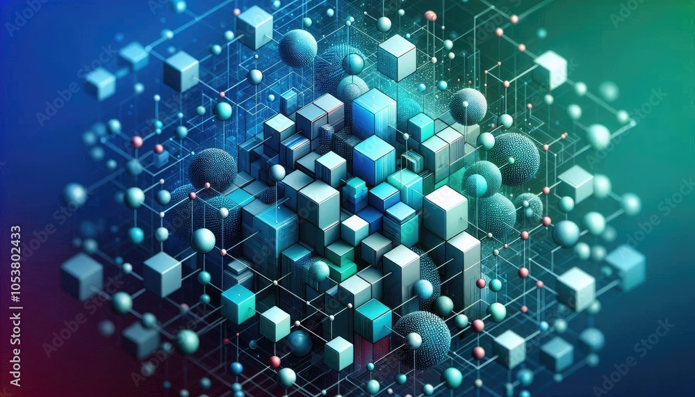 High-Quality Abstract Visuals Representing Machine Learning and Neural Networks - Futuristic Digital Art for AI, Deep Learning, Data Processing, and Advanced Technology Concepts