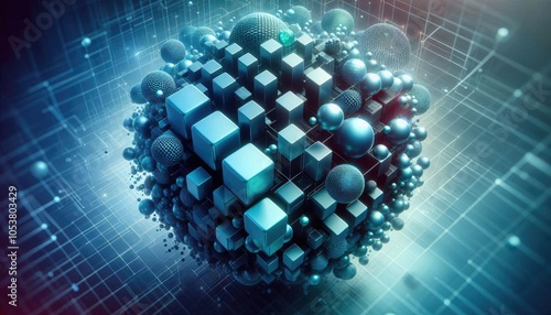 Obraz na płótnie High-Quality Abstract Visuals Representing Machine Learning and Neural Networks - Futuristic Digital Art for AI, Deep Learning, Data Processing, and Advanced Technology Concepts w salonie