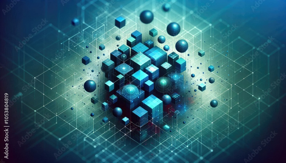 High-Quality Abstract Visuals Representing Machine Learning and Neural Networks - Futuristic Digital Art for AI, Deep Learning, Data Processing, and Advanced Technology Concepts
