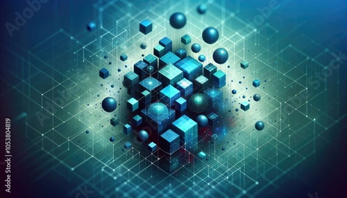 Obraz na płótnie High-Quality Abstract Visuals Representing Machine Learning and Neural Networks - Futuristic Digital Art for AI, Deep Learning, Data Processing, and Advanced Technology Concepts w salonie