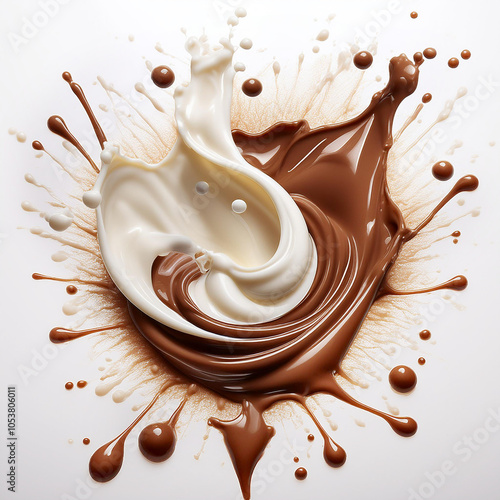 chocolat, lait, aliment, dessert, liquide, bonbon, brun, crême, lait, clapoter, blanc, cacao, fondre, isolé, foncé, verser, bonbon, chaud, tourbillon, délicieux, abstrait, abattre, boire, cœur, fonte, photo