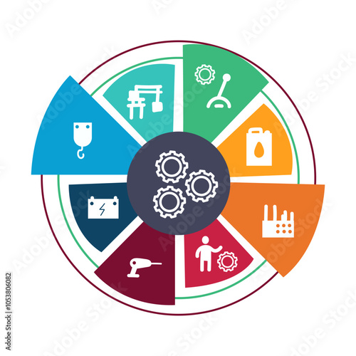 Dow Jones Industrial Average. Vector simple color flat illustration. photo