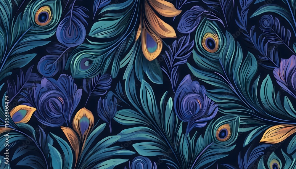 A vibrant peacock feather wallpaper A vibrant peacock feather wallpaper