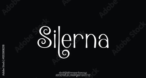 Elegant minimalist decorative alphabet display font vector. Beautiful sans serif typeface
