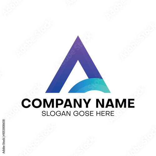 Modern A letter logo design