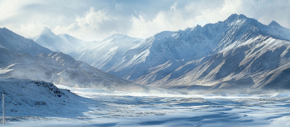 Landscape Of The Andes In Winter Landscape Of The Andes In Winter
