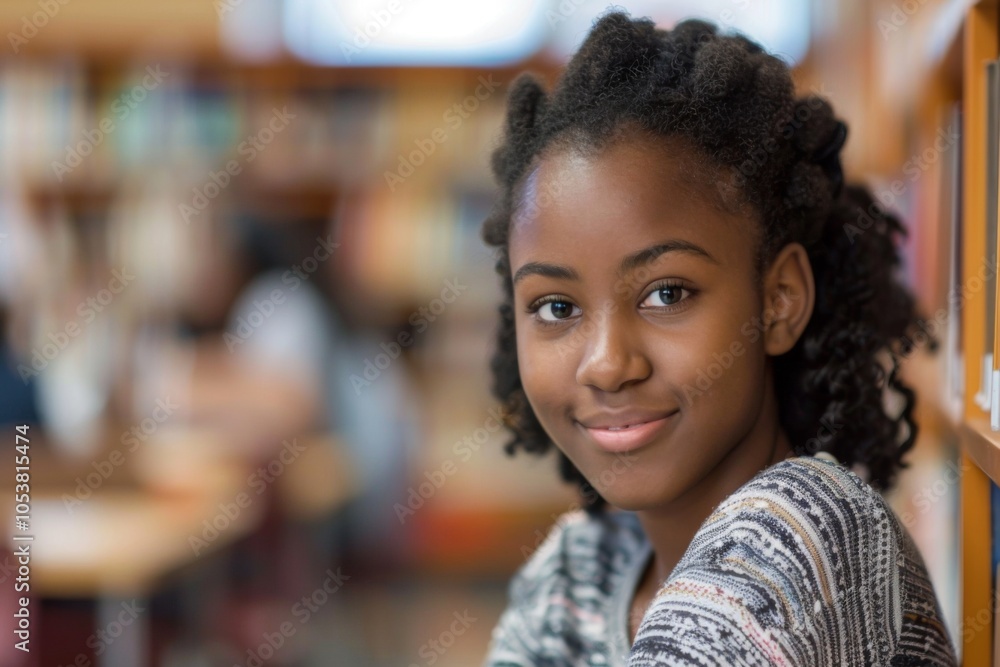 Portrait of a high school African American female student Portrait of a high school African American female student