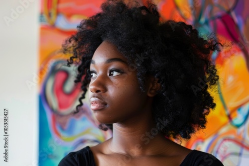 Portrait of a high school African American female student
