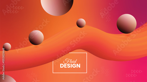 Elegent and eye catching fluid design background
