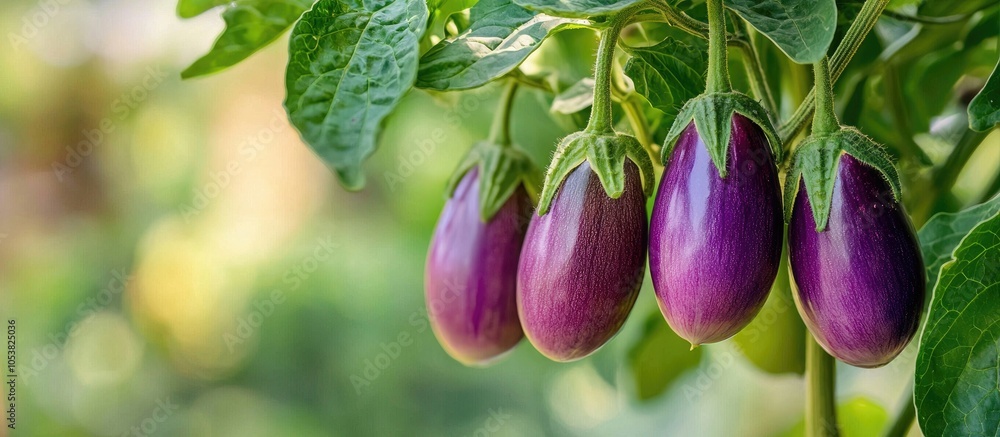 Pea Eggplants Hanging On Tree Pea Eggplants Hanging On Tree