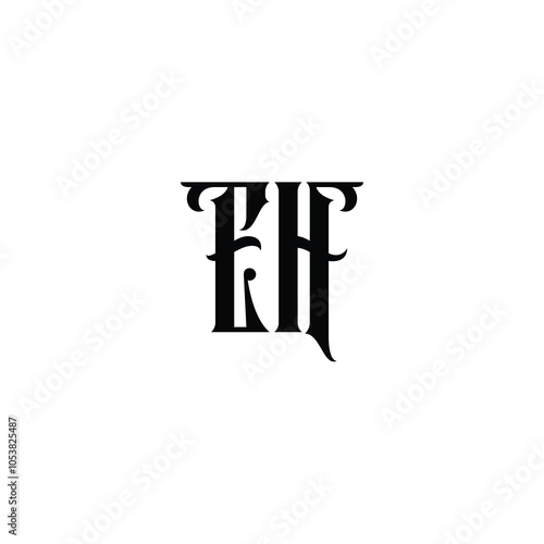 EH monogram logo design letter text name symbol monochrome logotype alphabet character simple logo