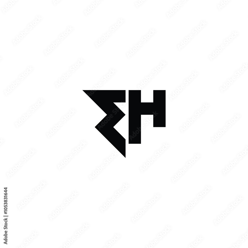 EH monogram logo design letter text name symbol monochrome logotype alphabet character simple logo EH monogram logo design letter text name symbol monochrome logotype alphabet character simple logo