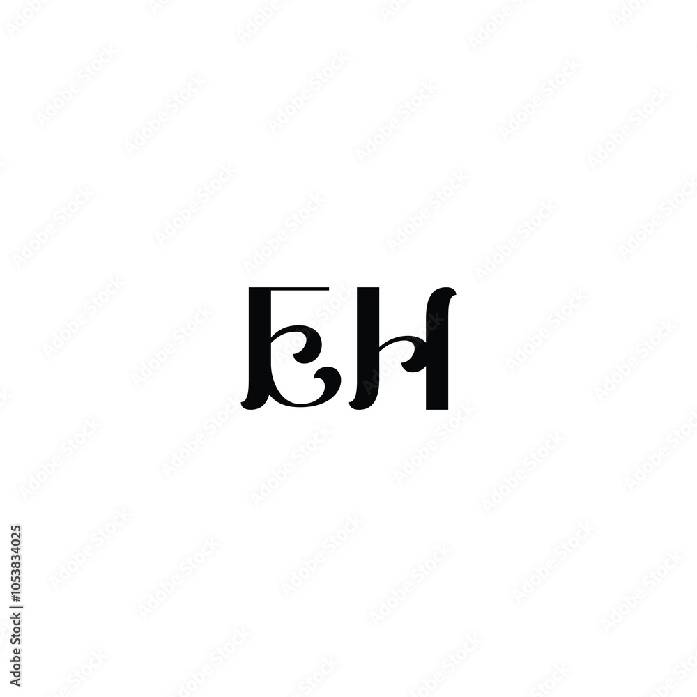 EH monogram logo design letter text name symbol monochrome logotype alphabet character simple logo EH monogram logo design letter text name symbol monochrome logotype alphabet character simple logo
