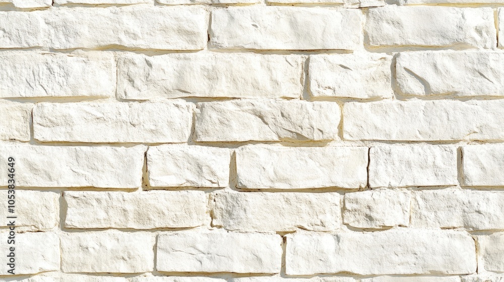 Obraz premium Cream and white textured brick wall backdrop High quality image