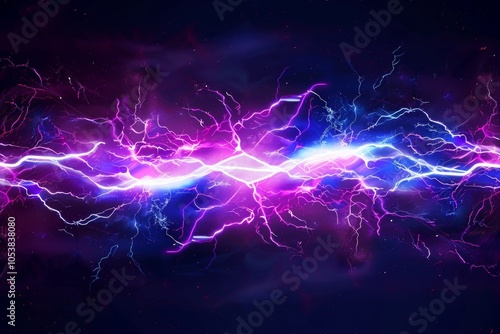 Vector Illustration Abstract Electric Lightning. Concept For Battle, Confrontation Or Fight