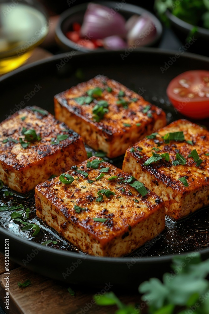 Pan-Seared Tofu with Herbs and Spices Pan-Seared Tofu with Herbs and Spices