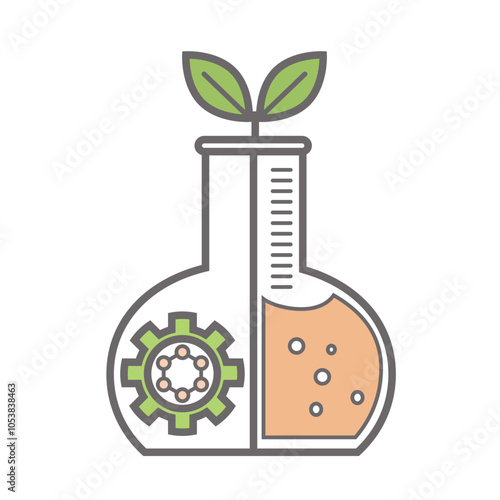 The logo of a biotechnology company, the concept of ecology, crop production, soil science