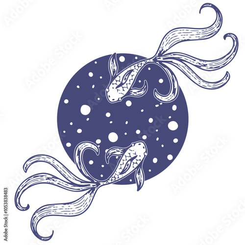 Astrological fish in space