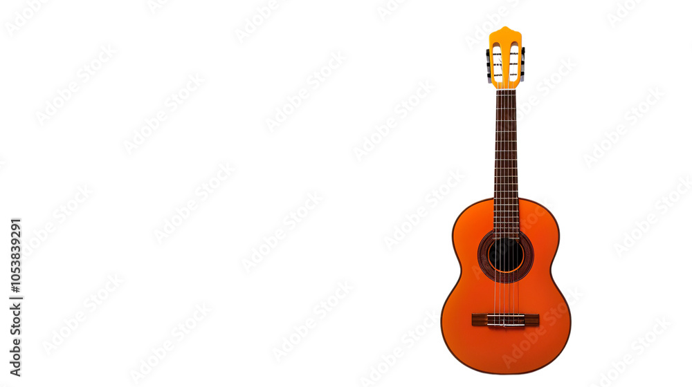 Obraz premium Toy Guitar isolated on transparent background, PNG 