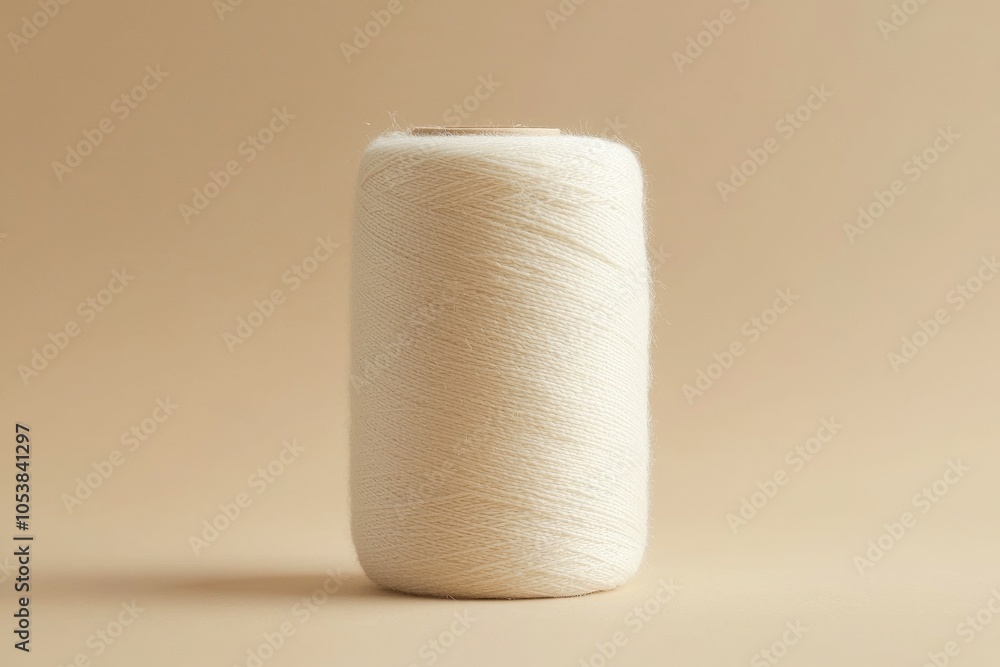 Obraz premium Artisan White Wool Yarn for Knitting and Weaving