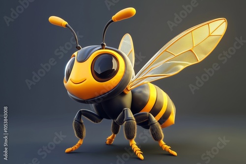 cute bee 3d by generative ai