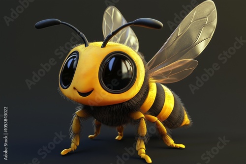 cute bee 3d by generative ai