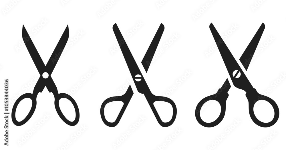 Scissors silhouette vector icon