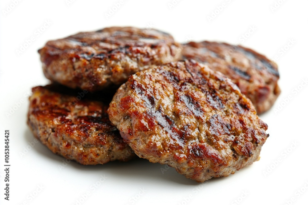 Freshly Grilled Hamburger Patty Isolated for Recipes Freshly Grilled Hamburger Patty Isolated for Recipes