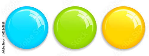 Obraz na płótnie Magnet pin button, vector icons set w salonie