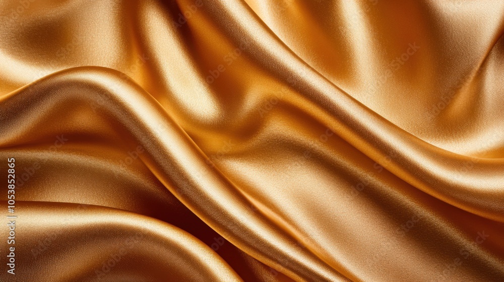 Close-up texture of natural gold silk. Light Golden fabric smooth texture surface background. Smooth elegant gold silk in Sepia toned. Texture, background, pattern, template. Close-up texture of natural gold silk. Light Golden fabric smooth texture surface background. Smooth elegant gold silk in Sepia toned. Texture, background, pattern, template.
