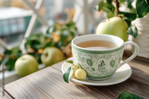 Wallpaper Mural Festive Apple Cider in Cozy Cup Embrace Autumn's Decor with Comforting and Aromatic Beverages, Create Warmth with Seasonal Flavors for the Perfect Fall Experience at Home Torontodigital.ca