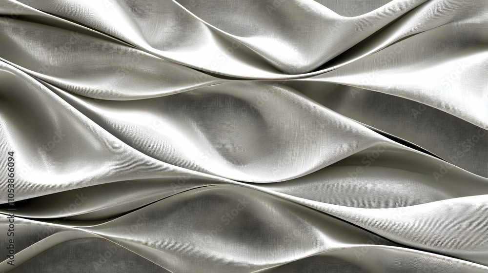 Fototapeta premium Abstract Silver Fabric Texture, background, design, pattern, textile, material