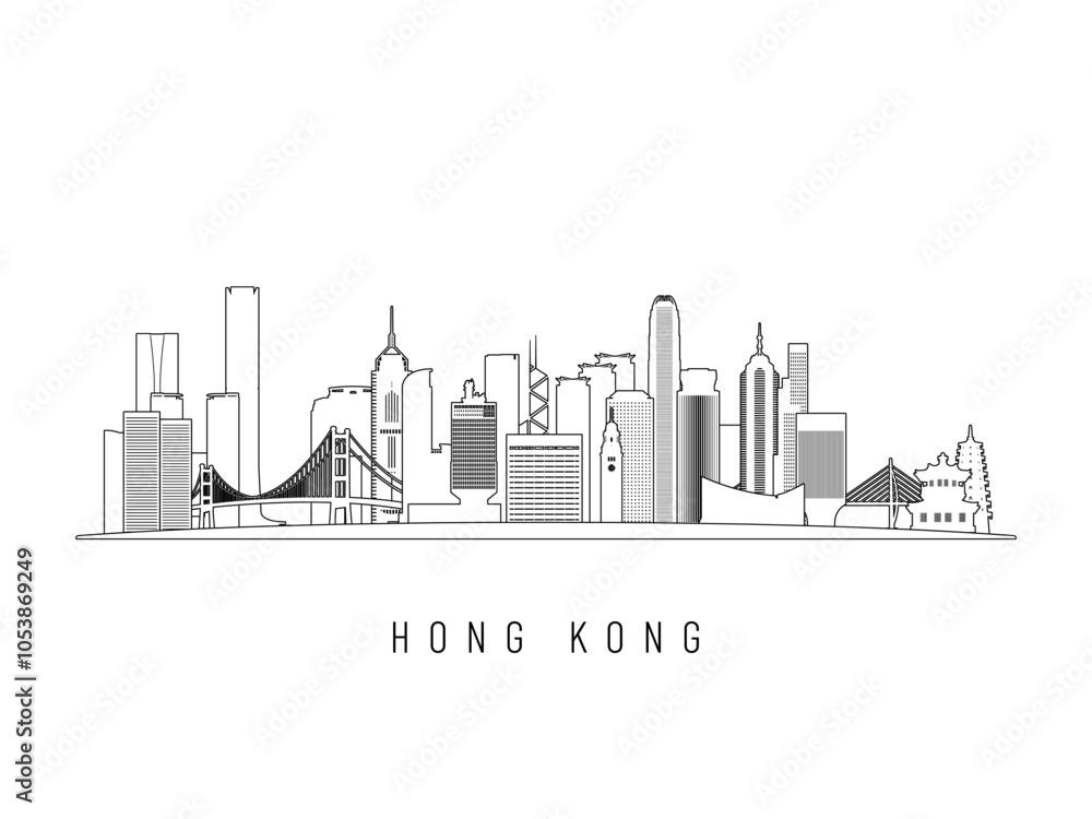 Fototapeta premium Hong Kong 01-12 (Black)