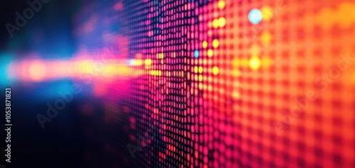 Wallpaper Mural Close-up of a vibrant digital art pattern showcasing energetic colors and lights, creating a futuristic and lively visual effect suitable for design and tech themes. Torontodigital.ca