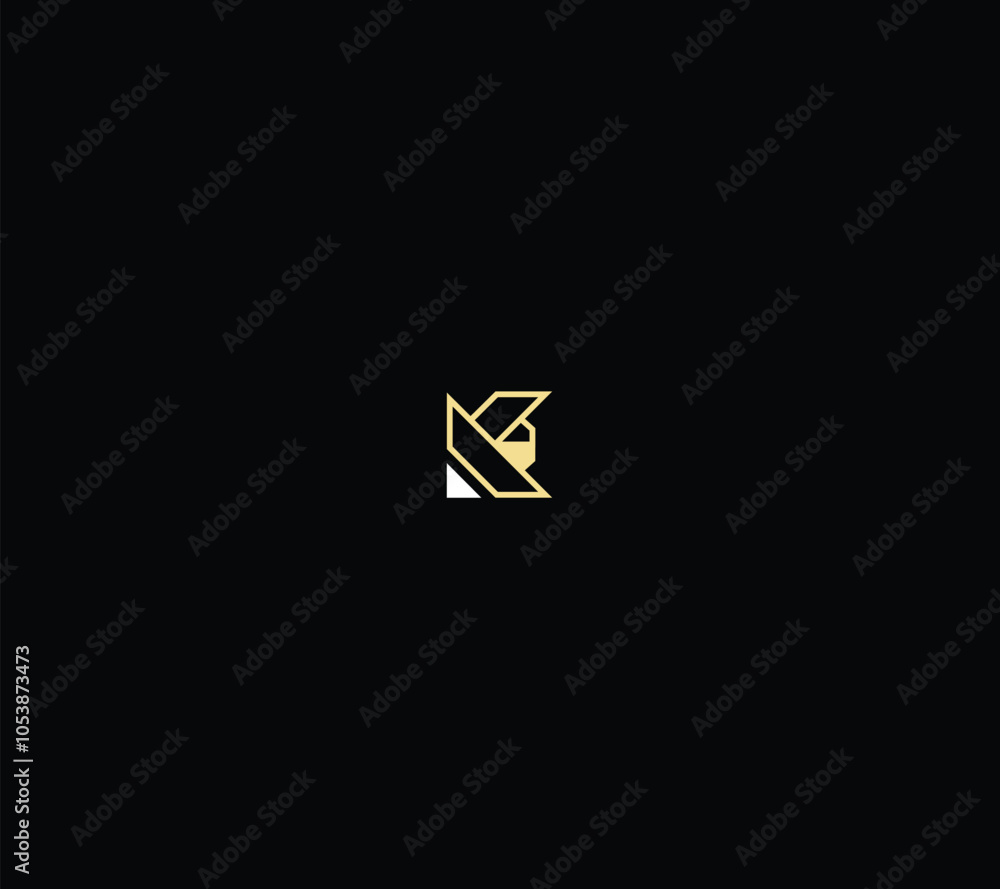 Fototapeta premium Letter K diamond logo design with black color on background. 
