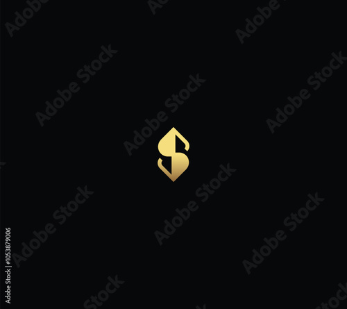 Free Download Two hearts letter S monogram or luxury letter S diamonds logo with black background.  - GFXLoad