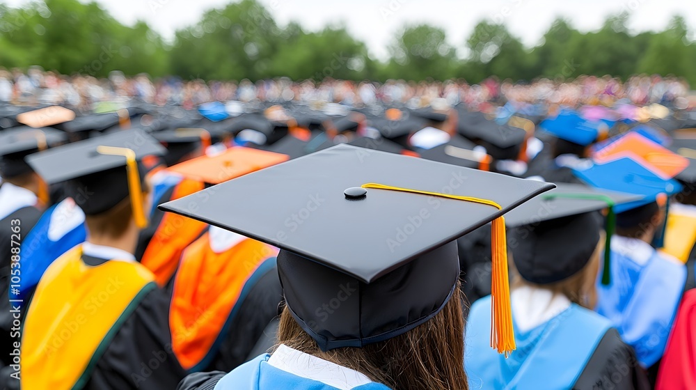 Graduation Cap with Empty Space on the Right Side Representing the Milestone of Academic of Accomplishments and for the Future Graduation Cap with Empty Space on the Right Side Representing the Milestone of Academic of Accomplishments and for the Future